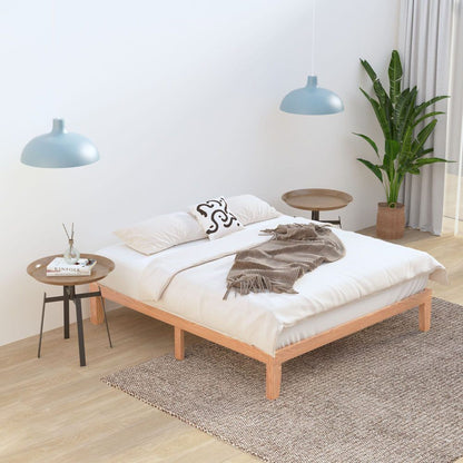 Warm Wooden Natural Bed Base Frame - Queen V264-STB-108P-NTR-QU-1
