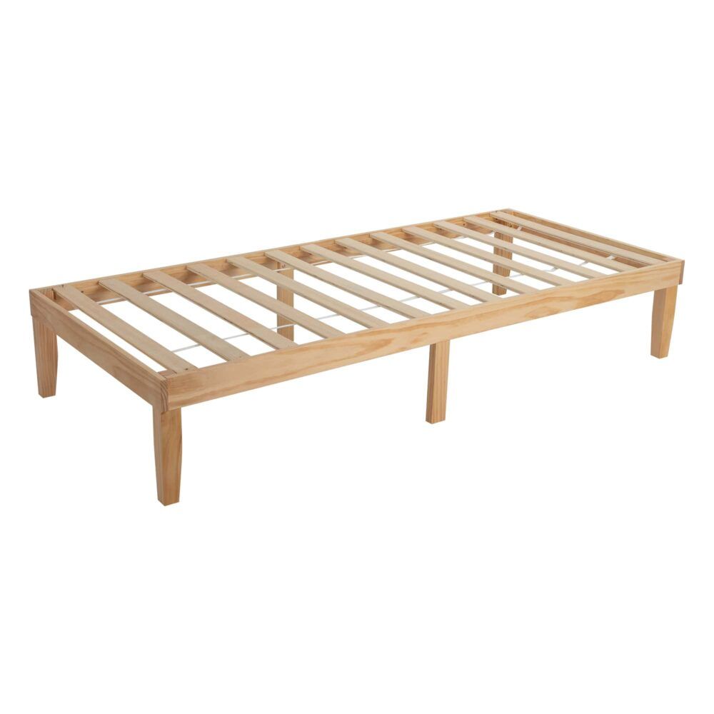 Single Size Warm Wooden Natural Bed Base Frame - Single V264-STB-108P-NTR-SL-1