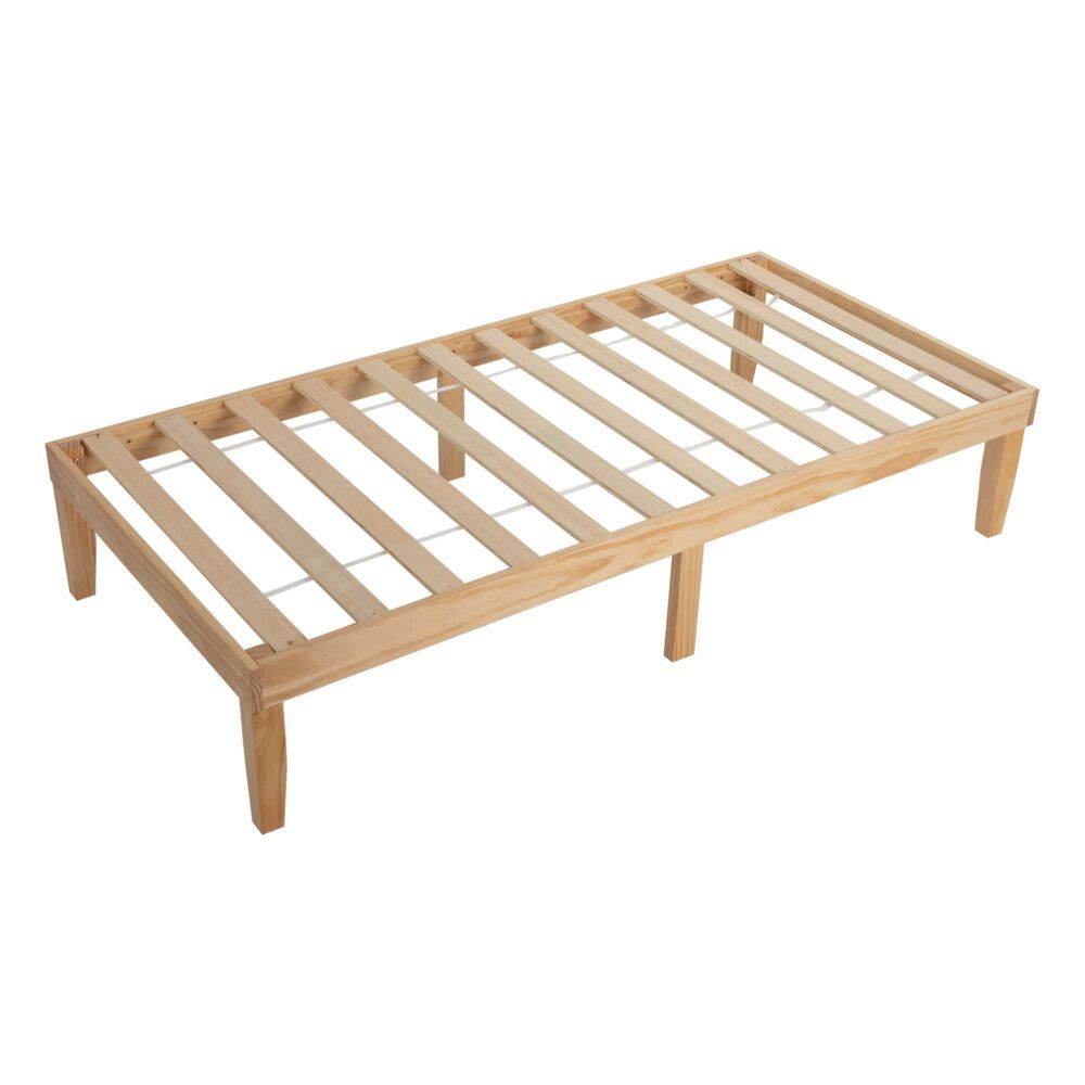 Single Size Warm Wooden Natural Bed Base Frame - Single V264-STB-108P-NTR-SL-1