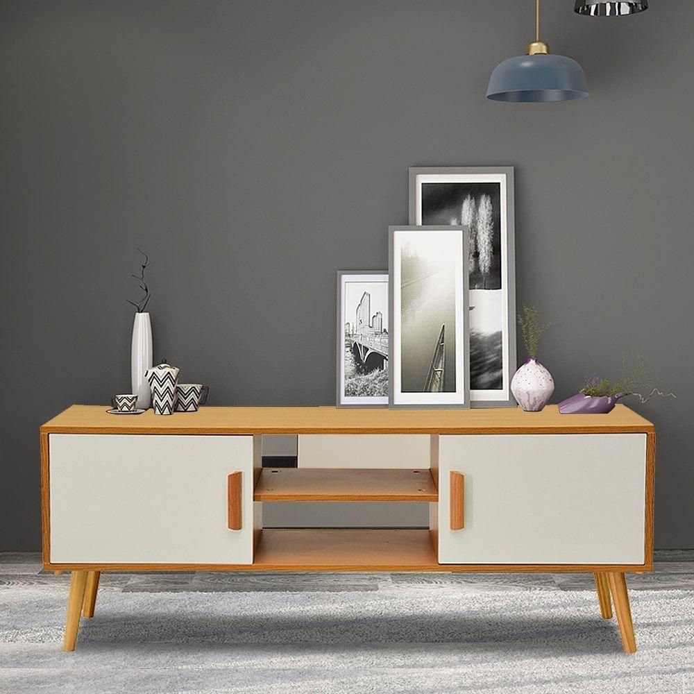 Entertainment Unit TV Unit with Ample Storage and Double-doors 120CM V264-TAB-704C-NTR-NA-1