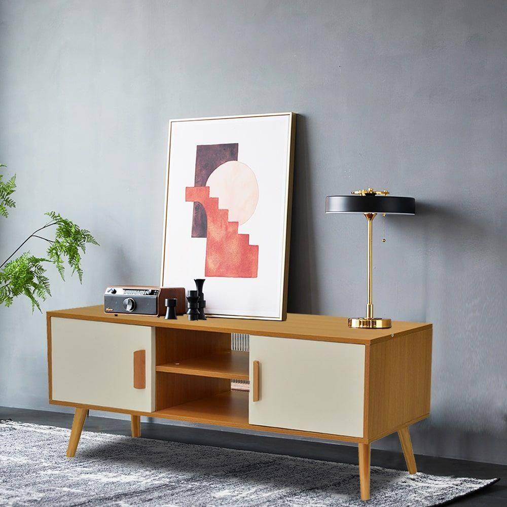 Entertainment Unit TV Unit with Ample Storage and Double-doors 120CM V264-TAB-704C-NTR-NA-1