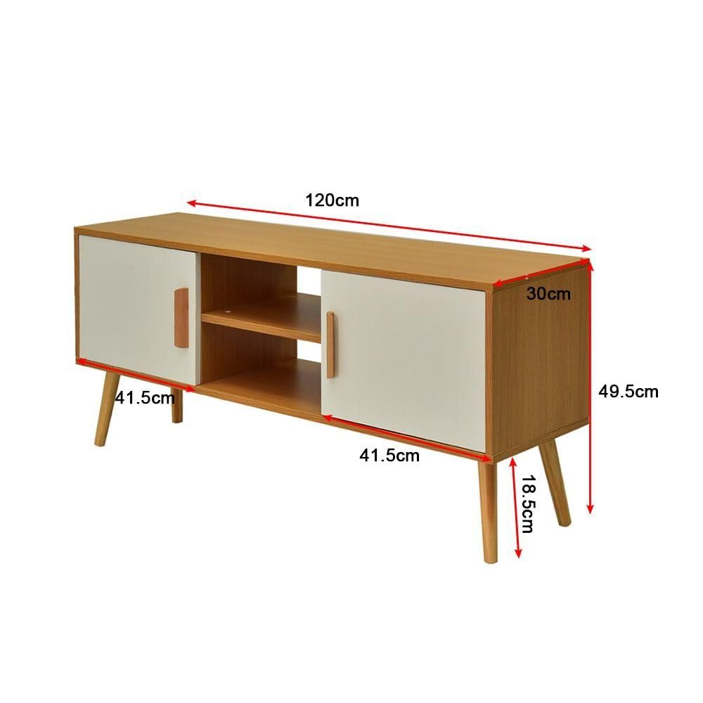 Entertainment Unit TV Unit with Ample Storage and Double-doors 120CM V264-TAB-704C-NTR-NA-1