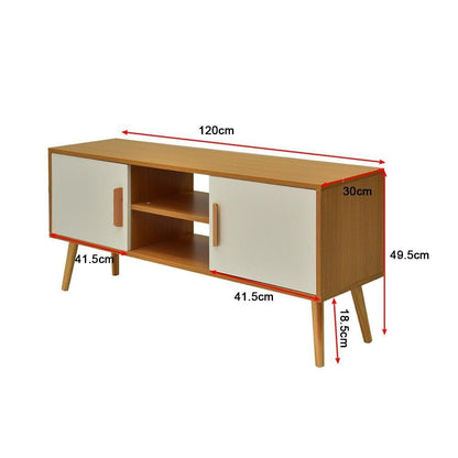 Entertainment Unit TV Unit with Ample Storage and Double-doors 120CM V264-TAB-704C-NTR-NA-1