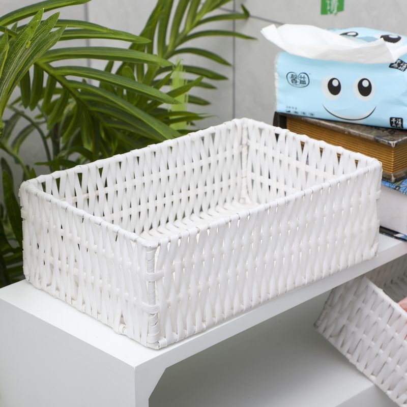 Removable Bathroom Side Cabinet Toilet Caddy with Storage Drawers- White V264-TAB-706C-WHE-NA-1