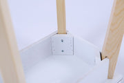 Dressing Vanity Table Stool Set with Make-up LED Lighted Mirror-White V264-TAB-708C-WHE-NA-1