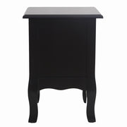 French Bedside Table Nightstand Black Set of 2 V264-TAB-712C-BLK-2PC-1