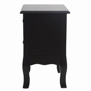 French Bedside Table Nightstand Black Set of 2 V264-TAB-712C-BLK-2PC-1
