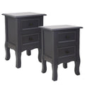 French Bedside Table Nightstand Grey Set of 2 V264-TAB-712C-LGR-2PC-1