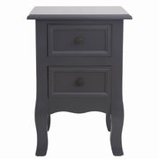 French Bedside Table Nightstand Grey Set of 2 V264-TAB-712C-LGR-2PC-1