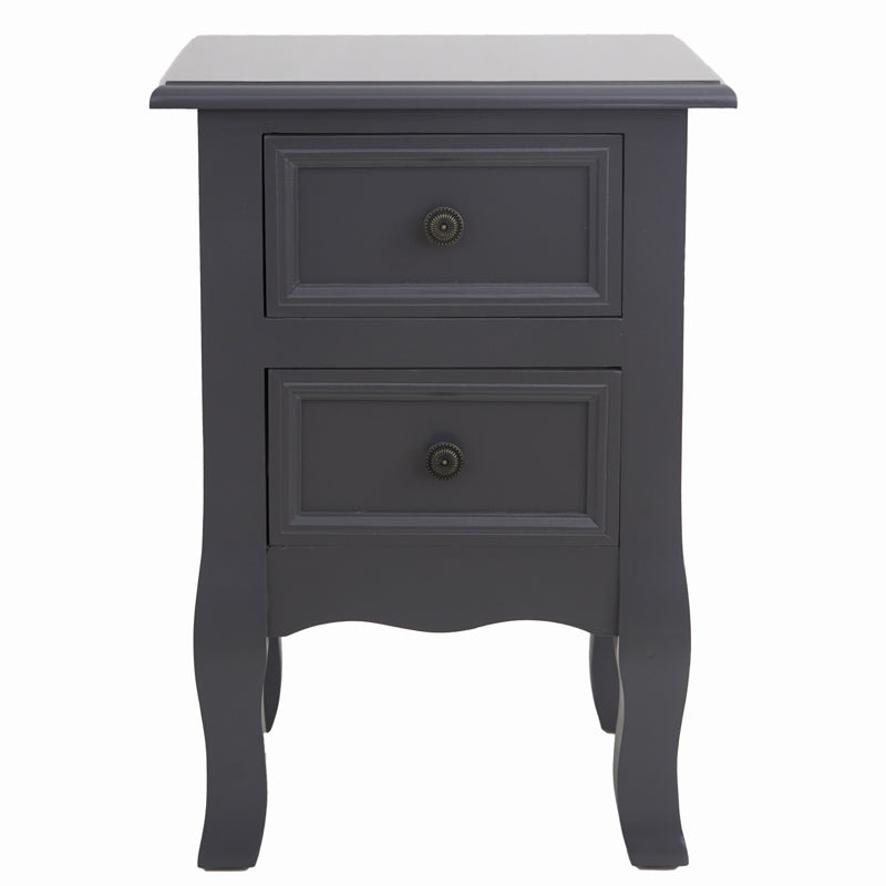 French Bedside Table Nightstand Grey Set of 2 V264-TAB-712C-LGR-2PC-1