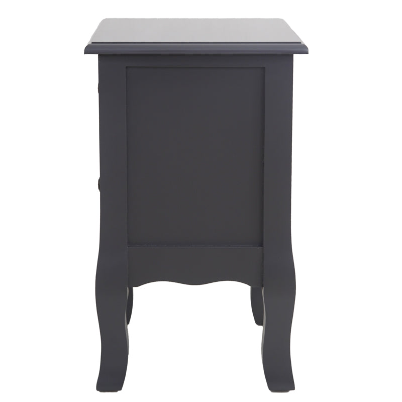 French Bedside Table Nightstand Grey Set of 2 V264-TAB-712C-LGR-2PC-1