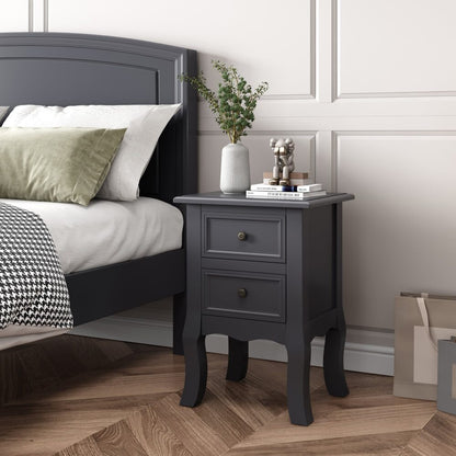 French Bedside Table Nightstand Grey Set of 2 V264-TAB-712C-LGR-2PC-1