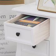 French Bedside Table Nightstand White Set of 2 V264-TAB-712C-WHE-2PC-1