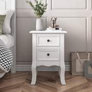 French Bedside Table Nightstand White Set of 2 V264-TAB-712C-WHE-2PC-1