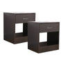 Dandi Bedside Table Nightstand with Drawer Set of 2 Brown V264-TAB-714C-BRN-2PC-1
