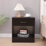 Dandi Bedside Table Nightstand with Drawer Set of 2 Brown V264-TAB-714C-BRN-2PC-1