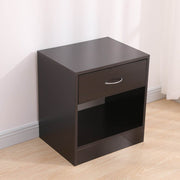 Dandi Bedside Table Nightstand with Drawer Set of 2 Brown V264-TAB-714C-BRN-2PC-1