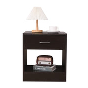 Dandi Bedside Table Nightstand with Drawer Set of 2 Brown V264-TAB-714C-BRN-2PC-1