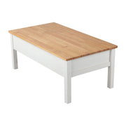 Sleek Natural Wood Rectangle Coffee Table V264-TAB-722C-WHE-NA-1