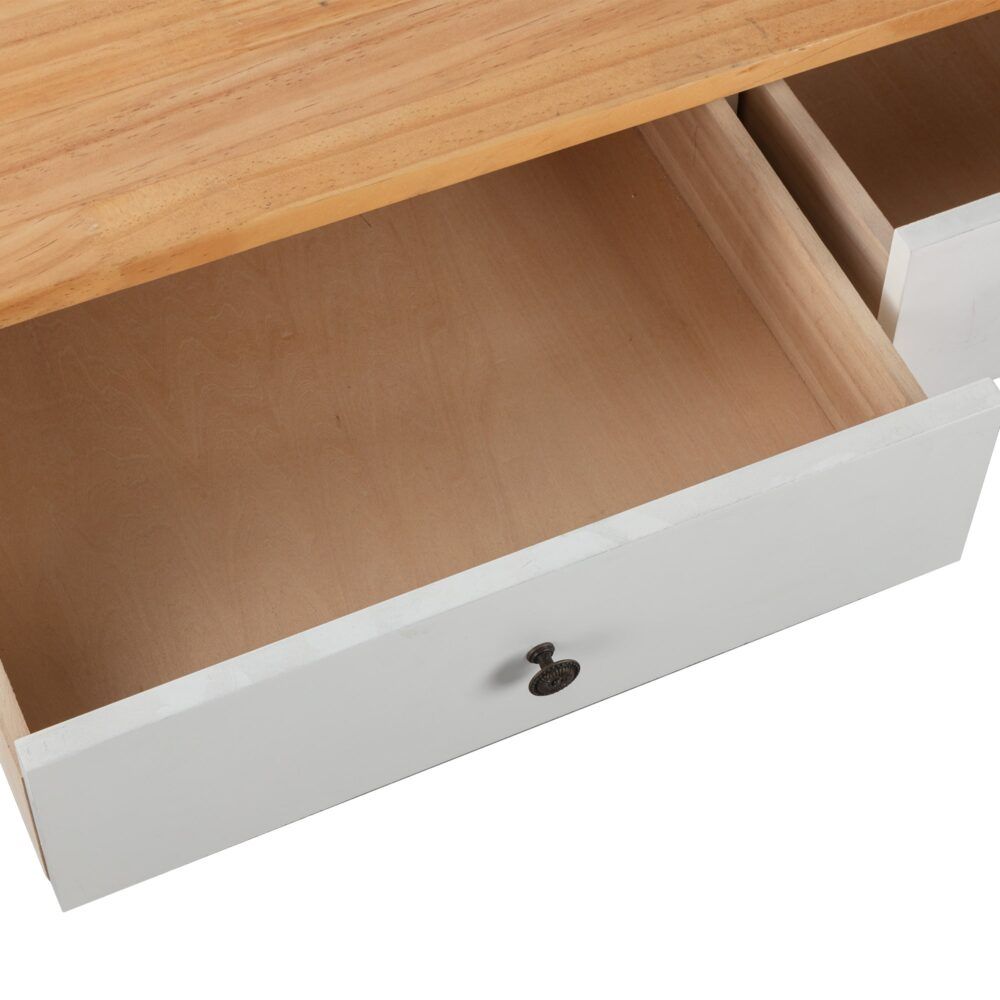 Sleek Natural Wood Rectangle Coffee Table V264-TAB-722C-WHE-NA-1