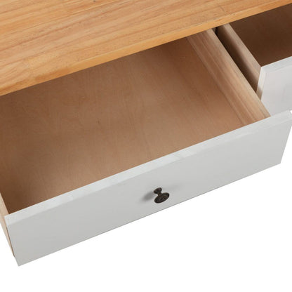 Sleek Natural Wood Rectangle Coffee Table V264-TAB-722C-WHE-NA-1