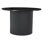 Luxe Black Ribbed Texture Wooden Coffee Table V264-TAB-723C-BLK-NA-1