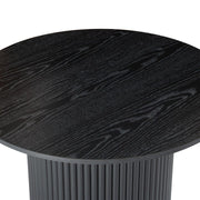 Luxe Black Ribbed Texture Wooden Coffee Table V264-TAB-723C-BLK-NA-1