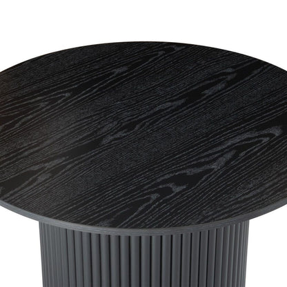 Luxe Black Ribbed Texture Wooden Coffee Table V264-TAB-723C-BLK-NA-1