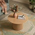 Luxe Ribbed Round Coffee Table Wooden V264-TAB-723C-NTR-NA-1