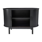 Mid-Century Black Ribbed Sideboard Cabinet V264-TAB-725C-BLK-NA-1