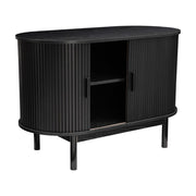 Mid-Century Black Ribbed Sideboard Cabinet V264-TAB-725C-BLK-NA-1