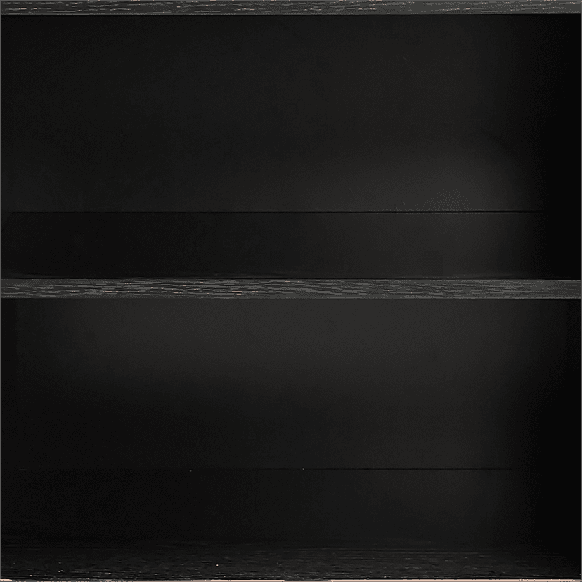 Mid-Century Black Ribbed Sideboard Cabinet V264-TAB-725C-BLK-NA-1