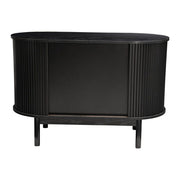 Mid-Century Black Ribbed Sideboard Cabinet V264-TAB-725C-BLK-NA-1