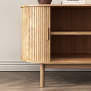 Natural Wood Ribbed Sideboard Cabinet V264-TAB-725C-NTR-NA-1