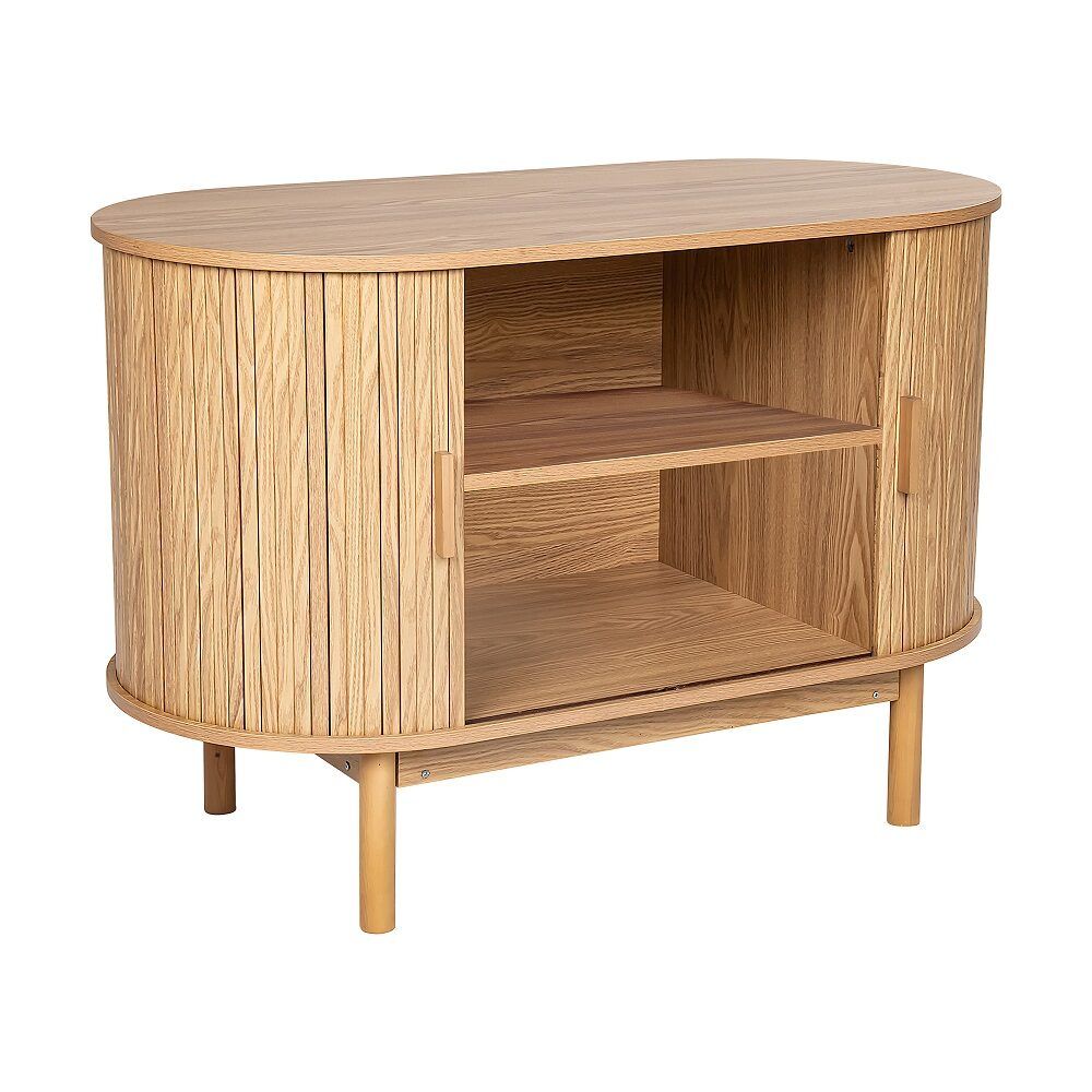 Natural Wood Ribbed Sideboard Cabinet V264-TAB-725C-NTR-NA-1