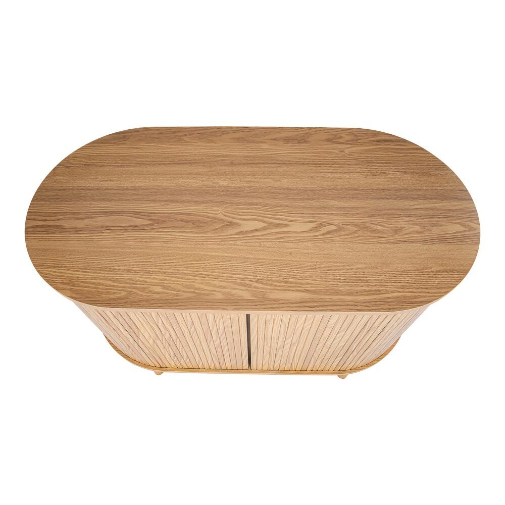 Natural Wood Ribbed Sideboard Cabinet V264-TAB-725C-NTR-NA-1