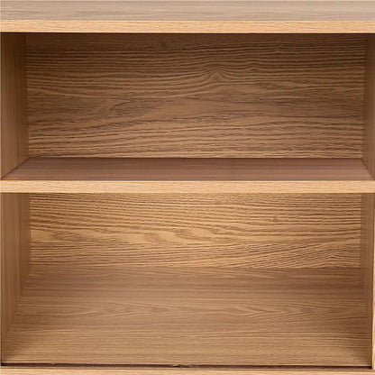 Natural Wood Ribbed Sideboard Cabinet V264-TAB-725C-NTR-NA-1