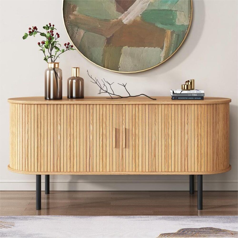 Ripple Sideboard with Sliding Doors - Earthy Elegance Redefined V264-TAB-726C-NTR-NA-1