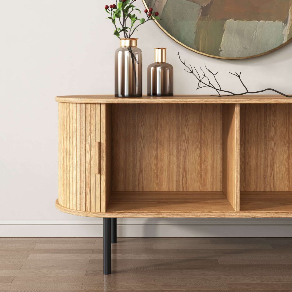Ripple Sideboard with Sliding Doors - Earthy Elegance Redefined V264-TAB-726C-NTR-NA-1
