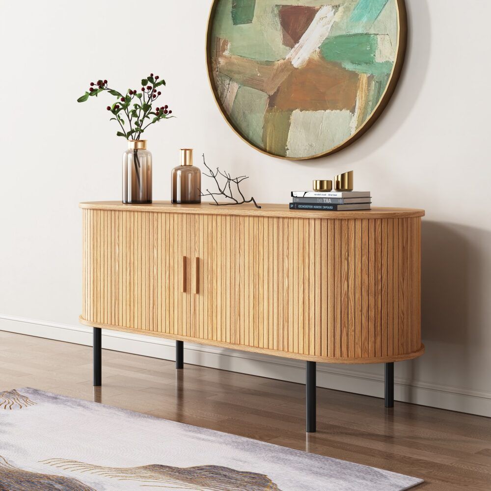 Ripple Sideboard with Sliding Doors - Earthy Elegance Redefined V264-TAB-726C-NTR-NA-1