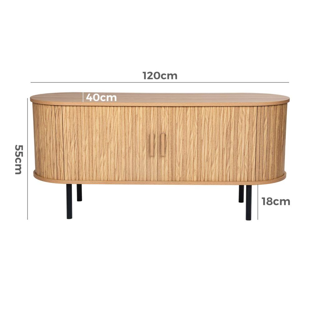 Ripple Sideboard with Sliding Doors - Earthy Elegance Redefined V264-TAB-726C-NTR-NA-1