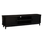 160cm Ribbed Black Entertainment Unit V264-TAB-727C-BLK