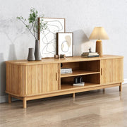 160cm Ribbed Natural Entertainment Unit V264-TAB-727C-NTR