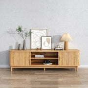 160cm Ribbed Natural Entertainment Unit V264-TAB-727C-NTR