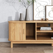 160cm Ribbed Natural Entertainment Unit V264-TAB-727C-NTR