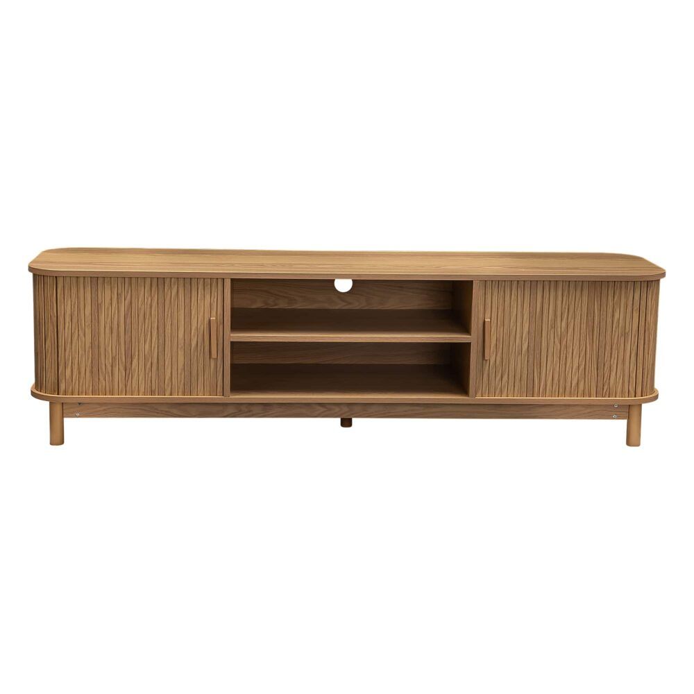 160cm Ribbed Natural Entertainment Unit V264-TAB-727C-NTR