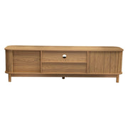 160cm Ribbed Natural Entertainment Unit V264-TAB-727C-NTR