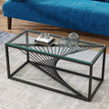 Eleganza Glass Enclave Coffee Table V264-TAB-728S-BLK-NA-1