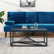 Eleganza Glass Enclave Coffee Table V264-TAB-728S-BLK-NA-1