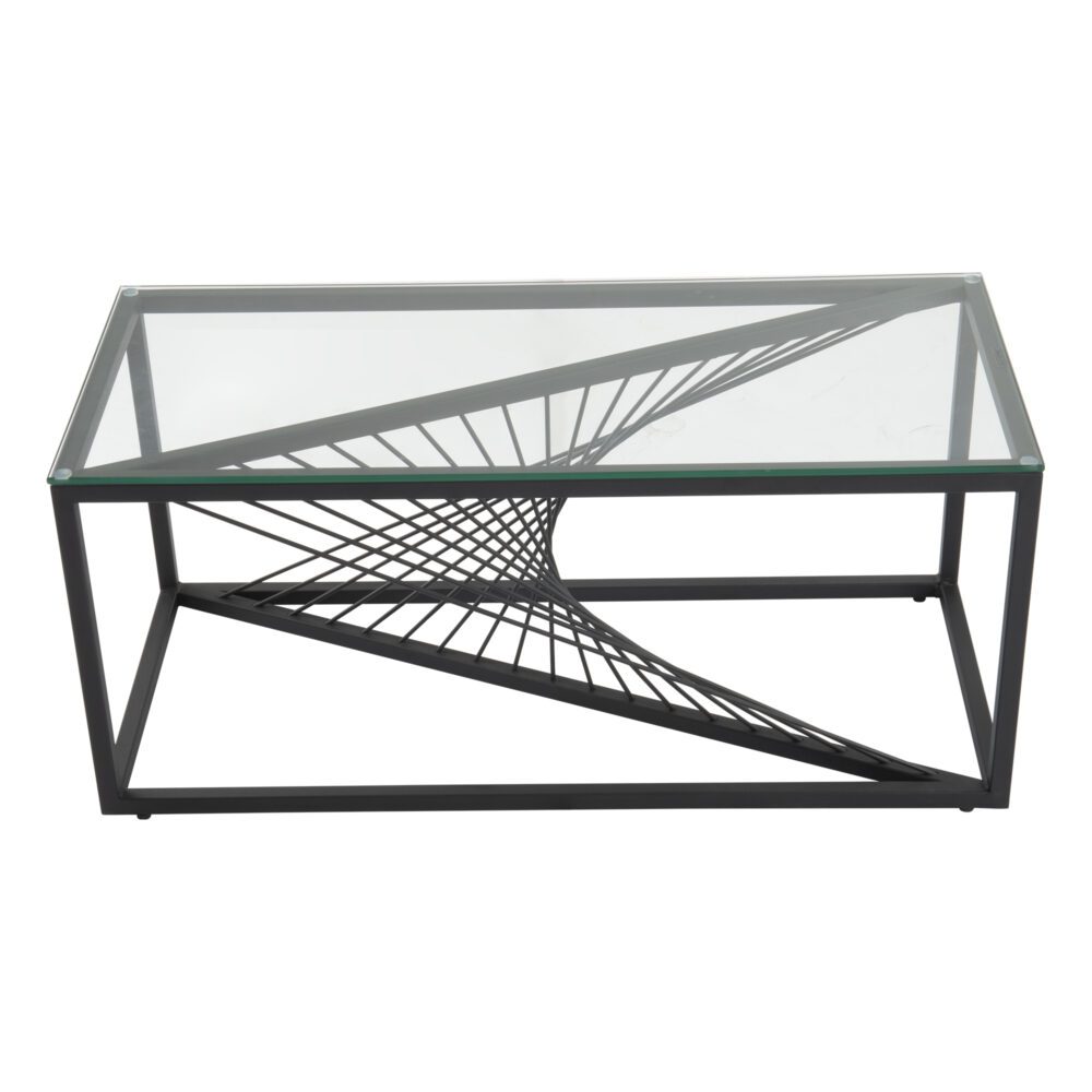 Eleganza Glass Enclave Coffee Table V264-TAB-728S-BLK-NA-1